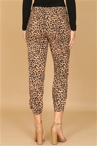 Leopard print midi pants