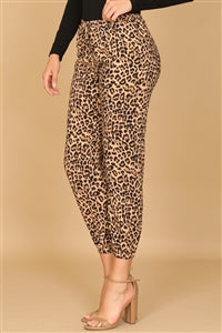 Leopard print midi pants