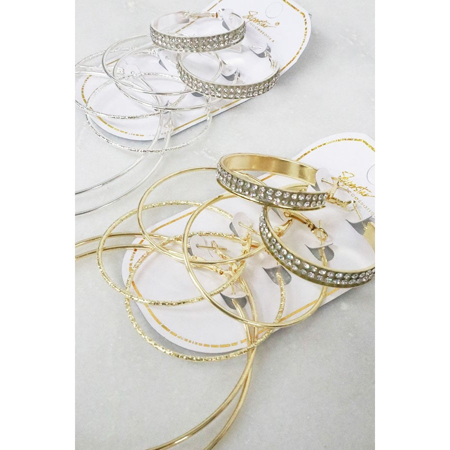 4- Pair Hoop Earring Set