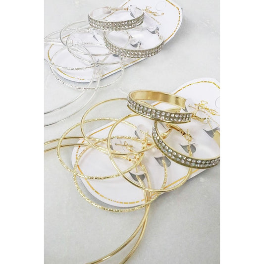 4- Pair Hoop Earring Set