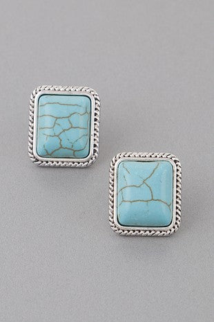 Antique Turquoise Studs