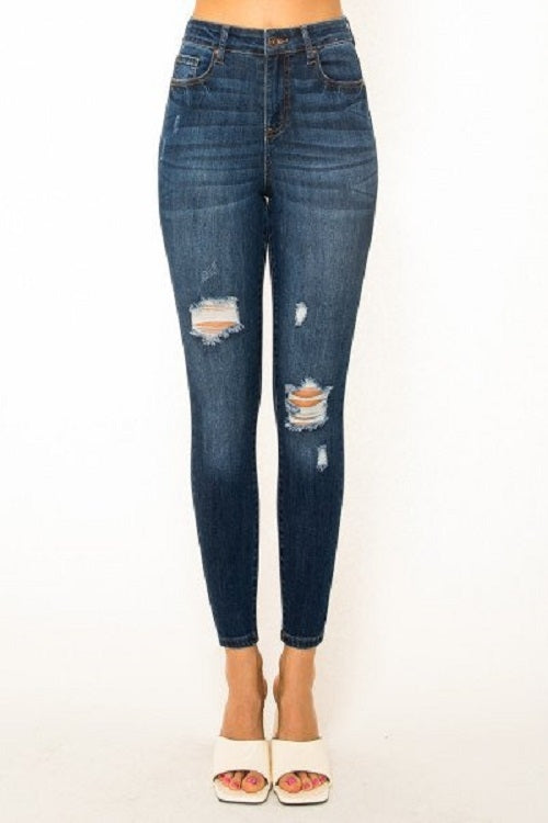 Slightly Destructed Skinny Jeans